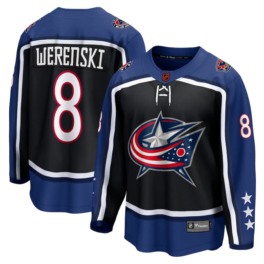 Men Columbus Blue Jackets #8 Zach Werenski Fanatics Branded Black Special Edition Breakaway Player NHL Jersey->columbus blue jackets->NHL Jersey